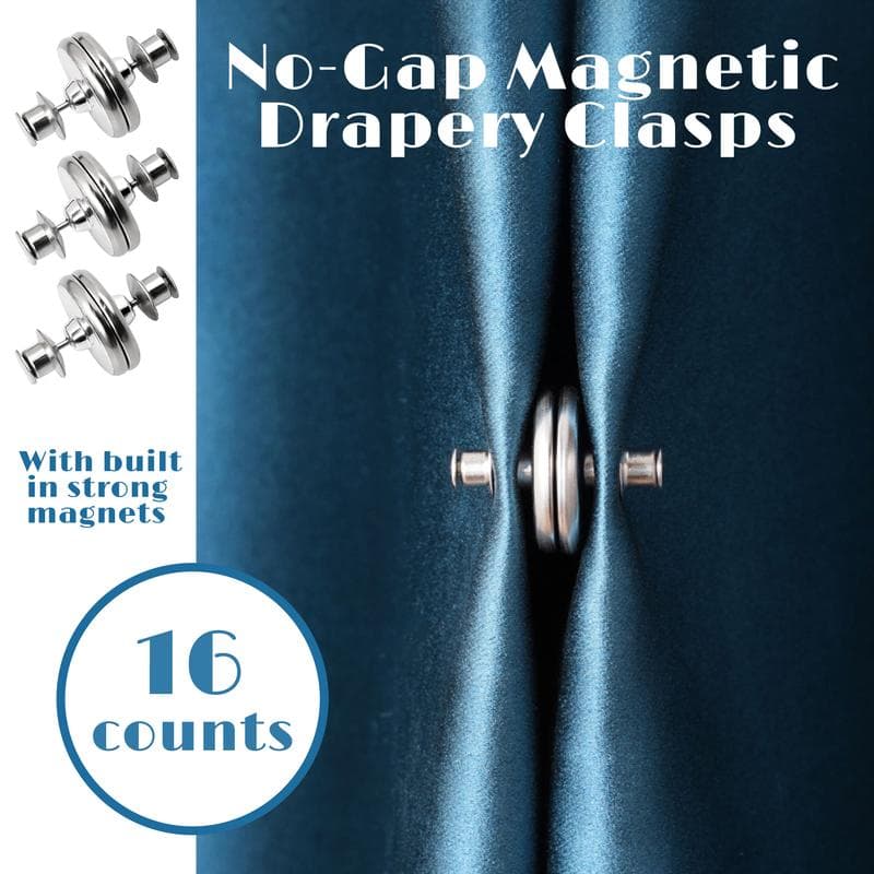 Magnetic Curtain Clips Light Blocking Closure