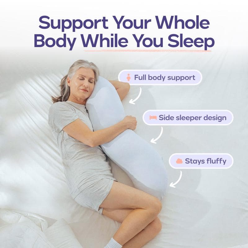 Mellow Sleep BodyAlign Full Body Ergonomic Pregnancy Support Pillow